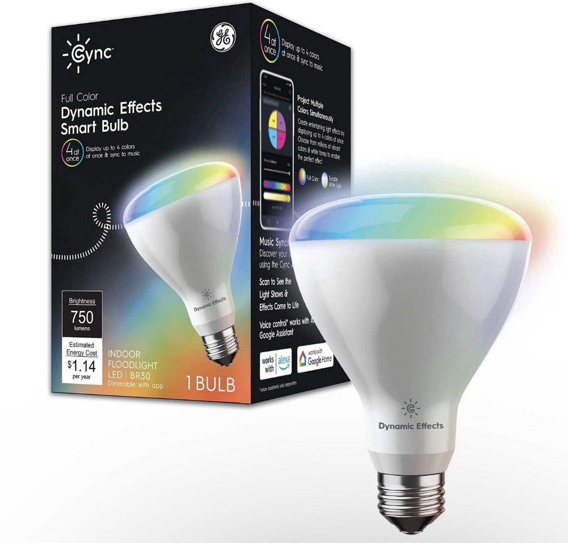 GE Dynamic Effects BR30 Color Changing Light Bulb with Music Sync, RGB gallery