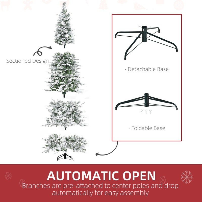 ❄️FREE SHIPPING!❄️Christmas Tree, 9 Ft Hinged, Unlit, Pencil, Frosted Tips! gallery