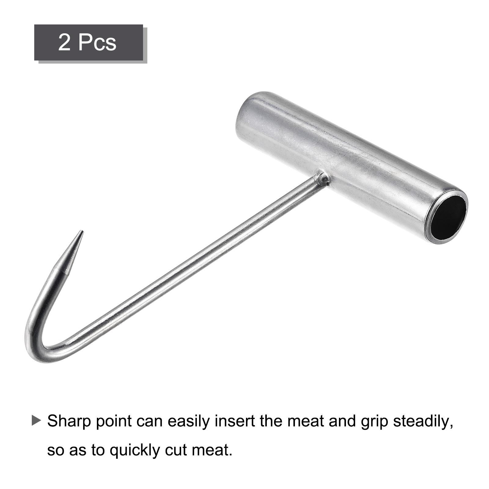 6" T-Handle Meat Boning Hook, Iron T Hooks for Butcher Shop 2Pcs gallery