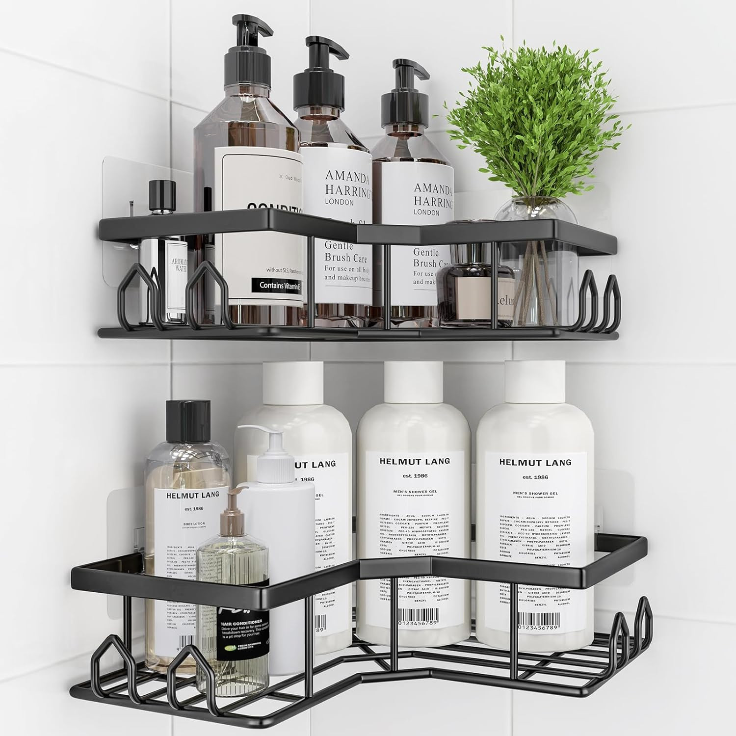 2 Pack Shower Caddy Shelf Bathroom Corner Bath Storage Holder Organizer Large Ca gallery