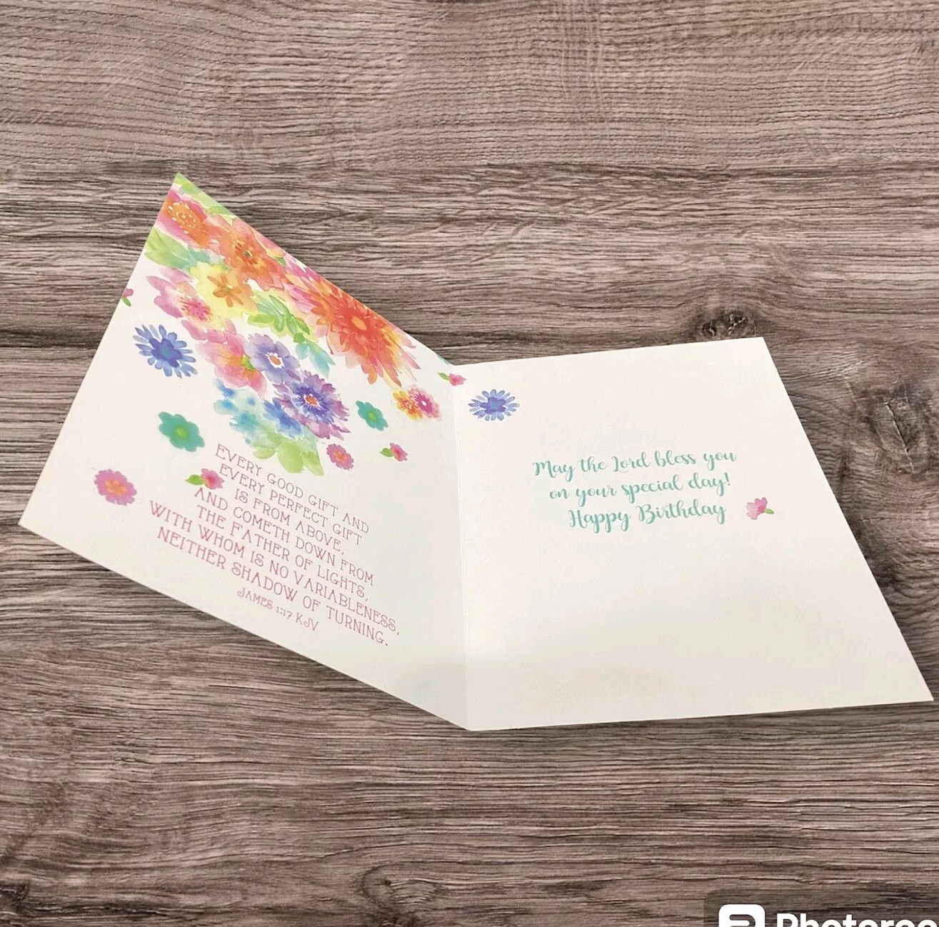 Greeting Card W/ Envelope Happy Birthday 5x7 Inches Friend Him Her Religious KJV gallery