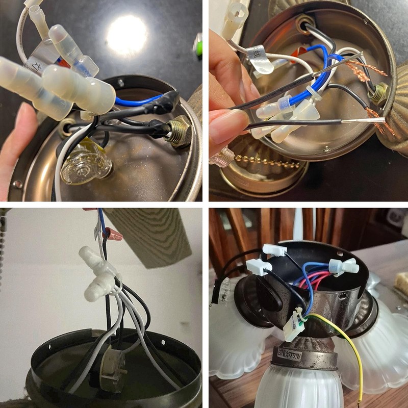 2 Pcs Ceiling Fan Pull Chain Switch On Off Speed ZE-109 Transparent gallery