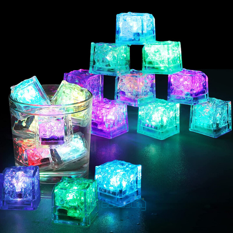 Lot Light Up Ice Cubes for Drinks Multi-Color LED Ice Cubes for Ice Cube Light gallery