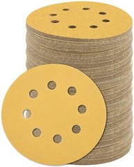 100PACK 5in 8-Hole 60 Grit Hook and Loop Sanding Discs Sheet Orbital Sandpaper
