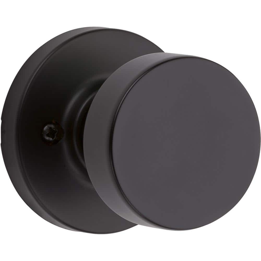 Kwikset Pismo Round Matte Black Dummy Door Knob Featuring Microban Antimicrobial gallery