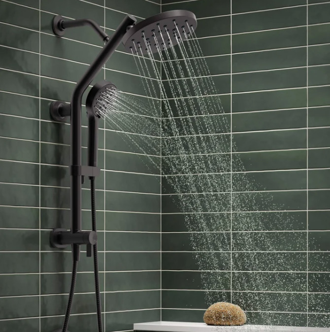 Kohler HydroRail 3-in-1 Multifunction Showerhead and Column Kit - Matte Black gallery