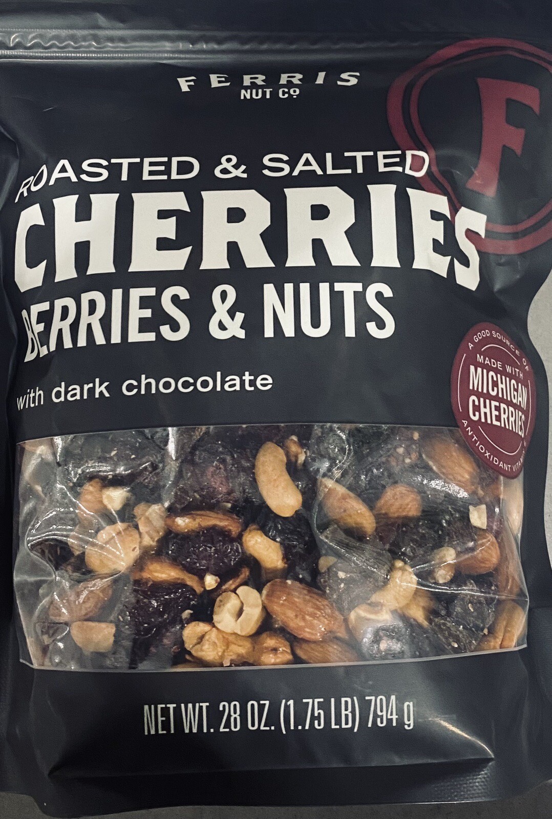 FERRIS NUT Co Roasted & Salted Cherries Berries & Nuts Dark Chocolate 28oz 10 PK gallery