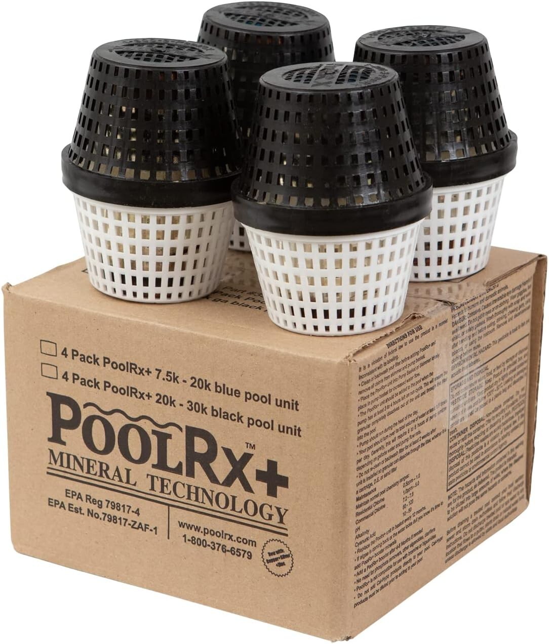 PoolRx +Black Pool Unit Treats 20K-30K Gallons without package | 331067 (4 Pack) gallery