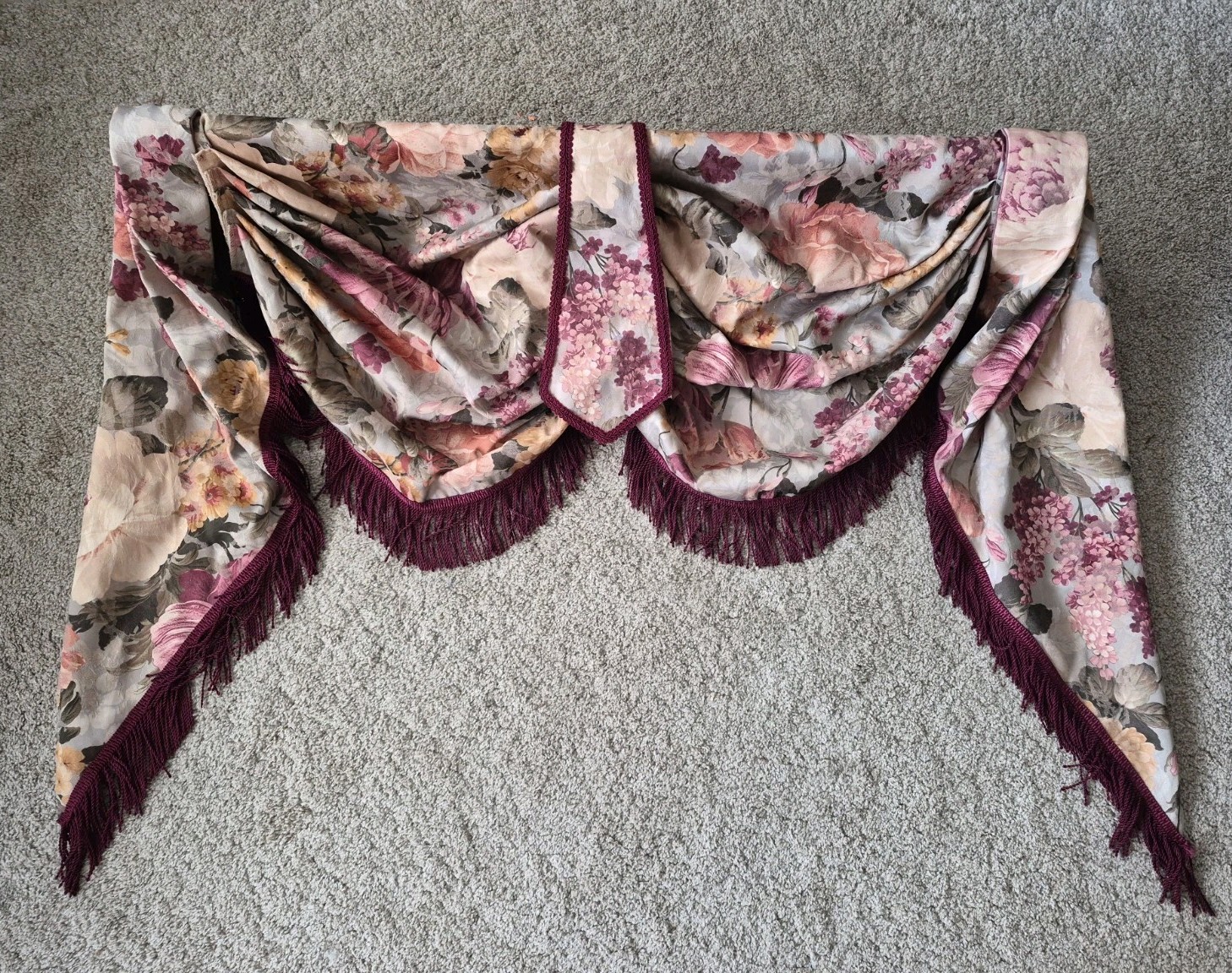 Set Of2 Bracket Mount Burlington Monaco Window Valance Damask Floral Custom Made gallery