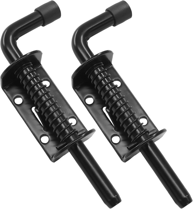 2pcs 5in Spring Loaded Barrel Bolt Latch Pin for Doors, Cabinets Gates Chests gallery