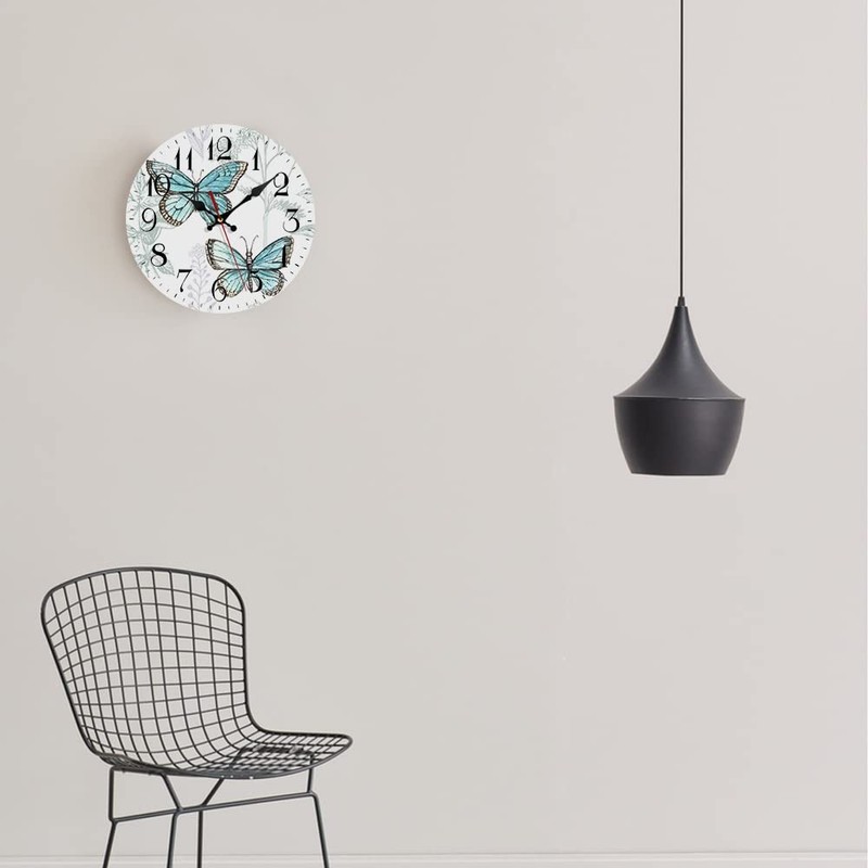 Silent Non Ticking Clock 10 Inch, Round Wall Clock,Decorative for Living Room... gallery