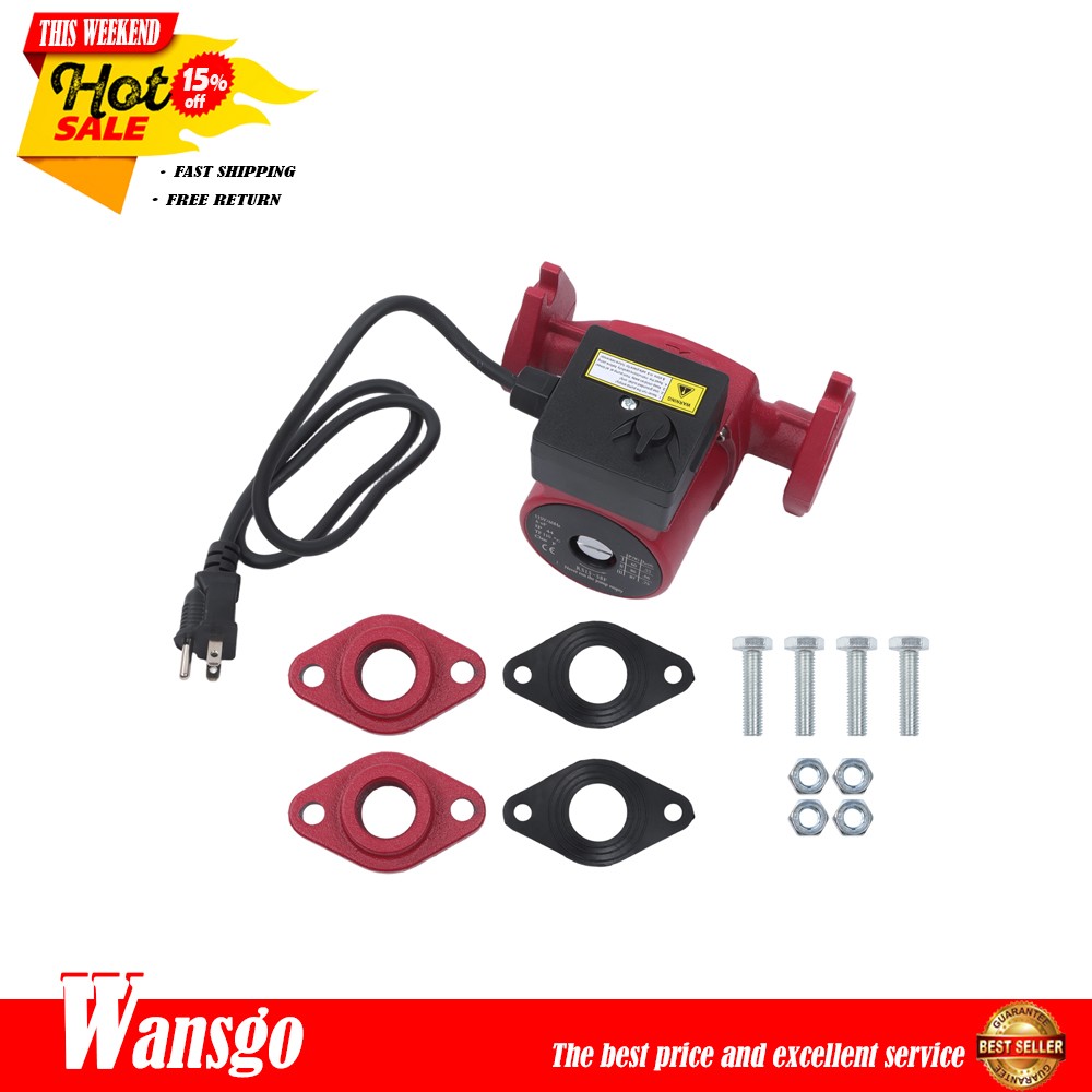 Hot Water Circulation Pump 3-Speed 1/25HP 115V 17GPM for UPS15-58FC gallery