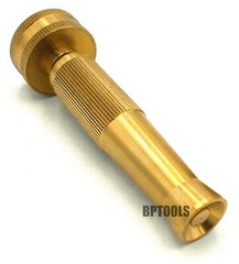 Solid Brass Garden Spray Nozzle 4″ Adjustable Twist Water Hose Nozzle