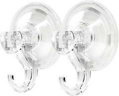 2 PCS Suction Cup Hooks Removable Heavy Duty Suction Hooks and Wreath Hanger