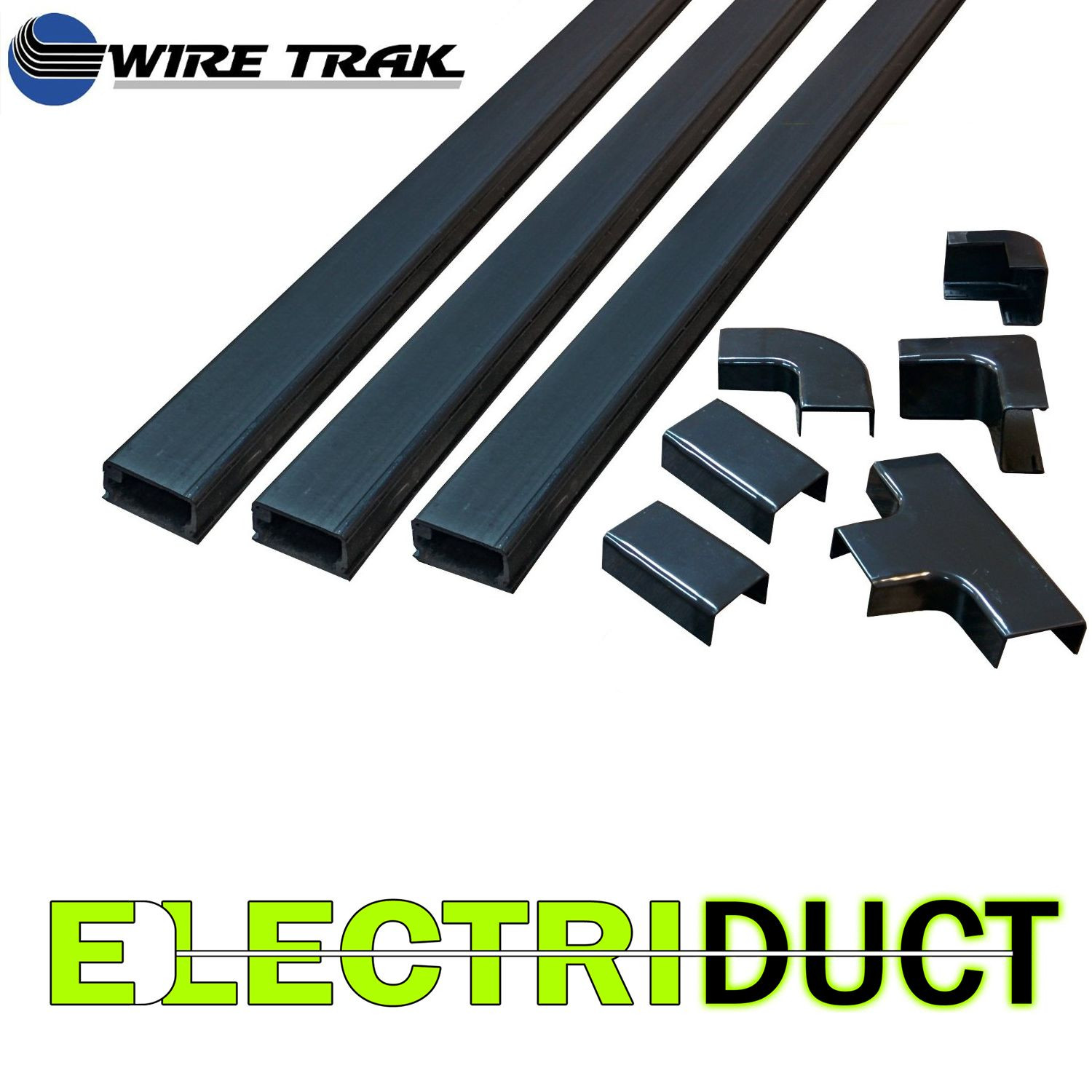 PVC Lachting Raceway Kit Cable Wire Cord Management - Black, Beige, White gallery