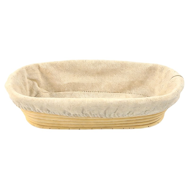 Oval Proofing Fermentation Basket, Rattan Proofing Basket with Liner Cover gallery