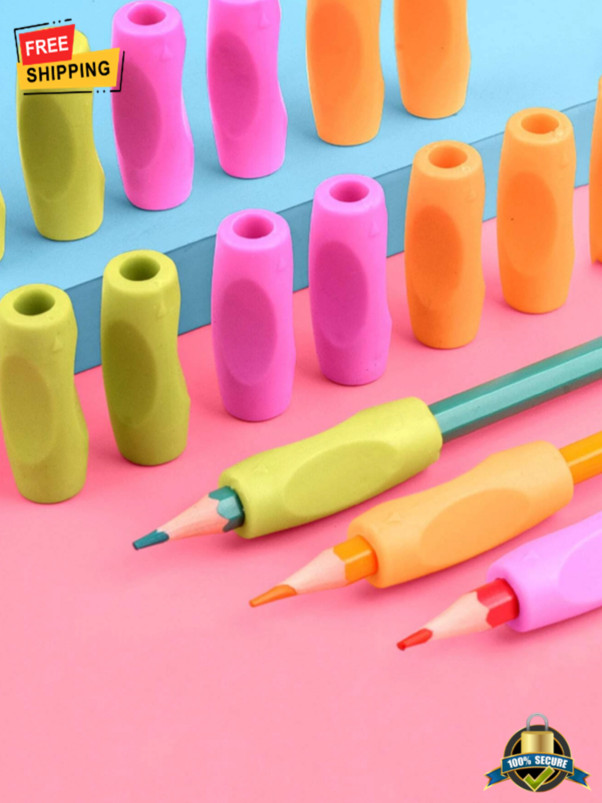 4pcs Random Color Soft Pencil Grippers – Ergonomic Writing Aid for Kids & Adults gallery