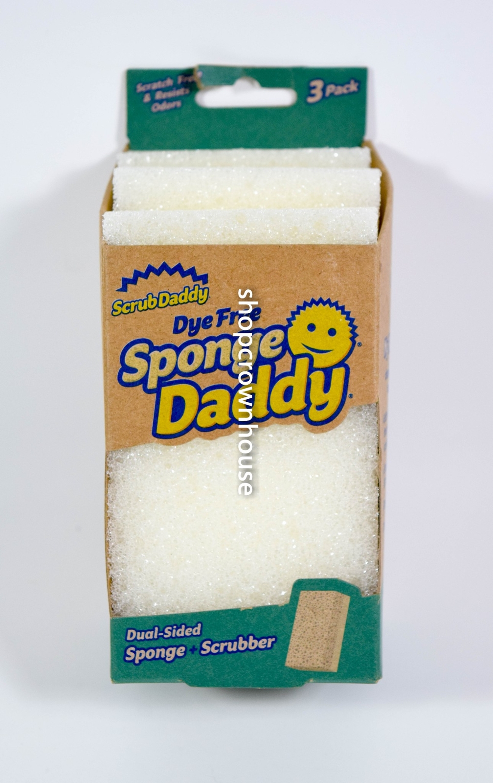 Scrub Daddy DYE FREE Sponge Daddy Heavy Duty Scrubber Sponge All Purpose 3 Pack gallery