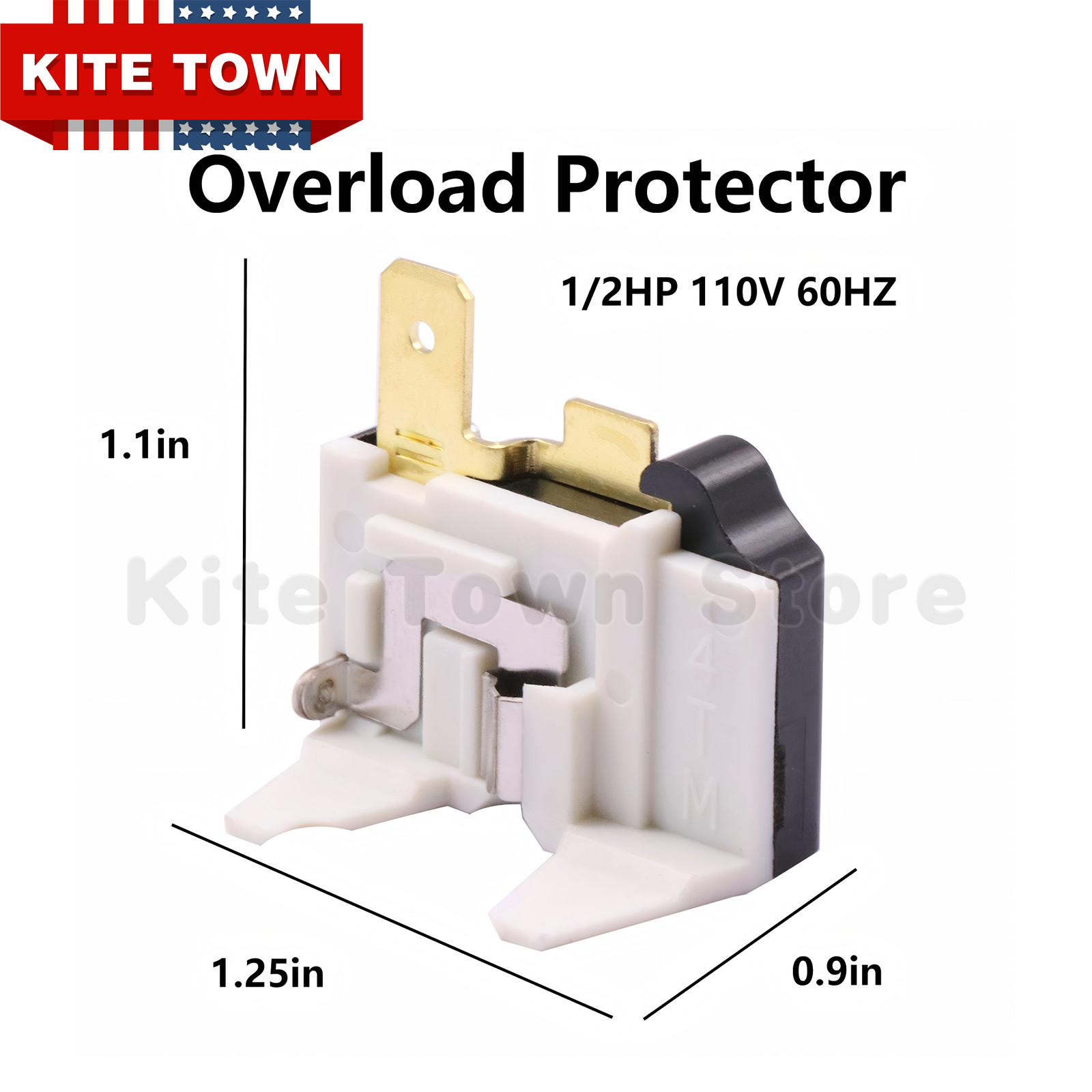 QP2-4R7 4.7 Ohm 3 Pin Refrigerator PTC Starter Relay and Overload Protector Kit gallery