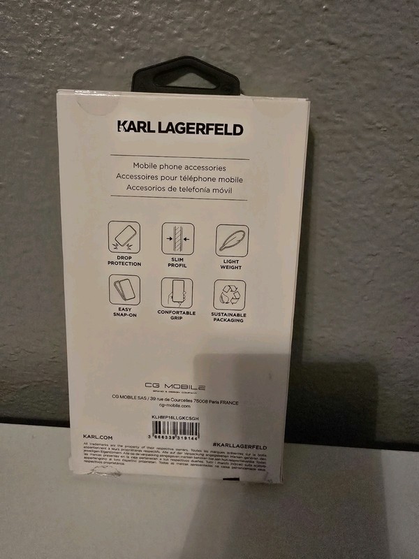 Karl Lagerfeld iPhone 16 Pro Liquid Glitter Phone Case White. gallery