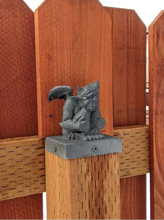 Gargoyle Fence Post Topper 4x4 PVC Vinyl or Wood - Garden Gargoyal Statue gallery