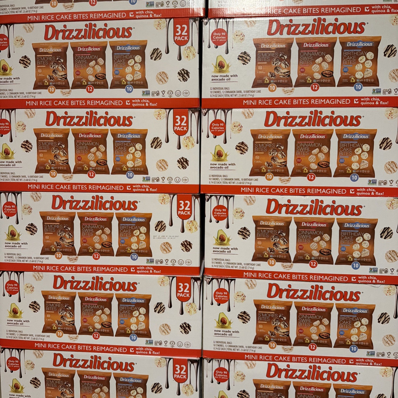 Drizzilicious Mini Rice Cake Bites Reimagined Variety 32-Pack 32.68 oz gallery