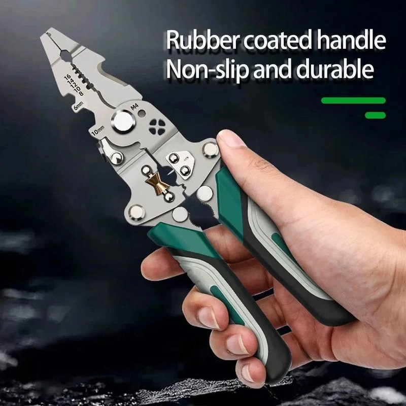 Foldable Multifunctional Wire Stripper, Crimper Cable Cutter Pliers gallery