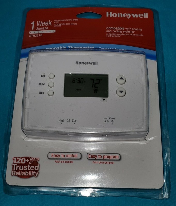Honeywell 1-Week Programmable Thermostat RTH221B White NEW SEALED FREE SHIPPING gallery