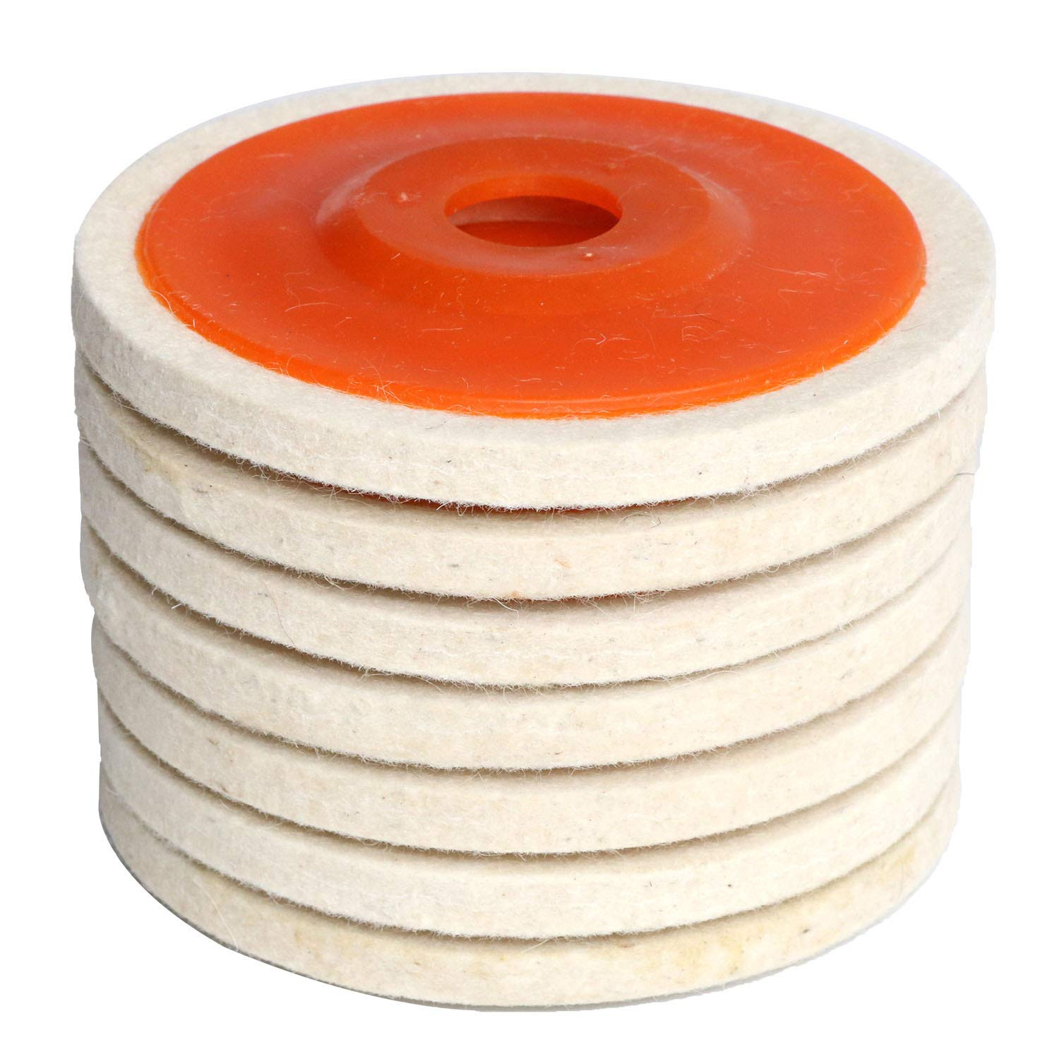 4.5" X 7/8" Inch Wool Felt Disc Polishing Buffing Wheel Pad (4.5 Inch 7Pcs) gallery