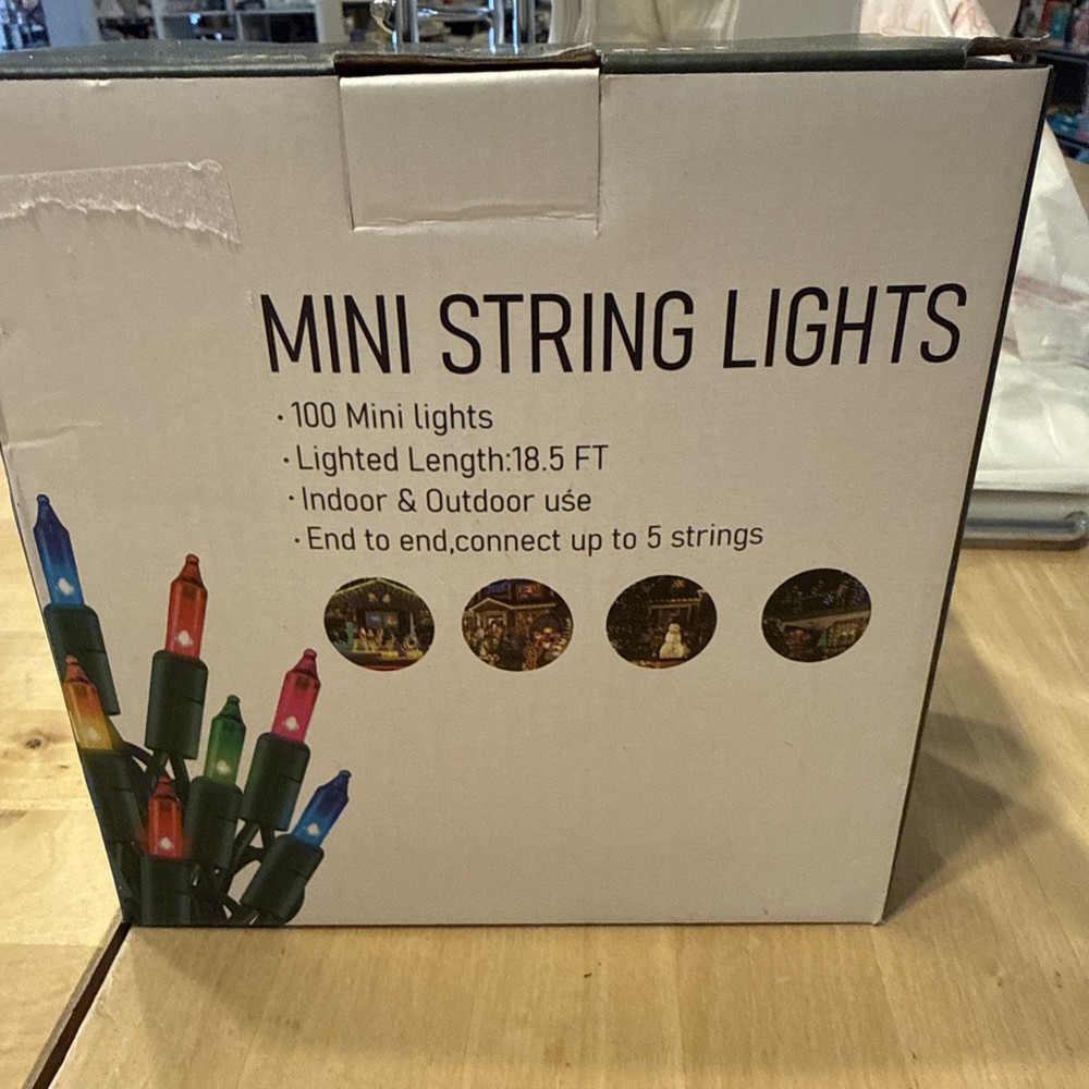 10 BOXES Dazzle Bright 100 Mini String lights 18.5 Ft Length Multicolor
