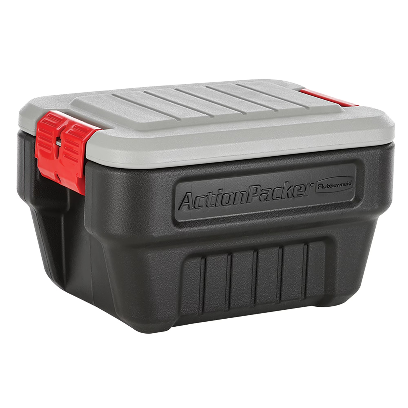 Rubbermaid 8 Gallon Action Packer Storage Bin, Heavy Duty, Lockable, Black, Incl gallery