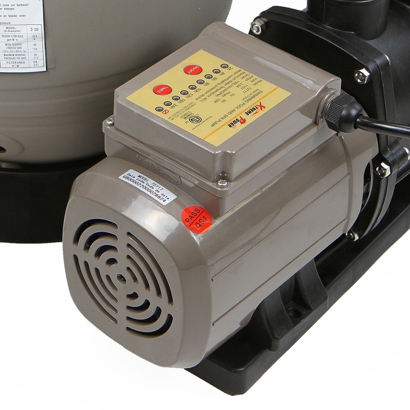 13" Sand Filter with Pool Pump Kit Above Ground Digital Programmer Timer 2640GPH gallery
