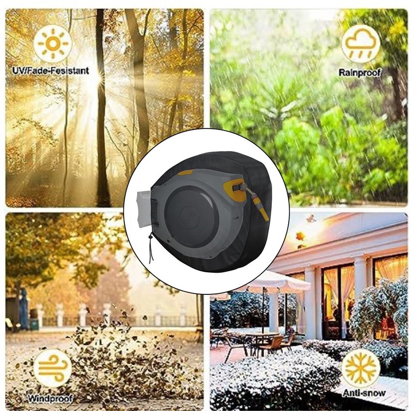Garden Wall Mounted Retractable Hose Reel Cover, For-Giraffe Tools And More gallery