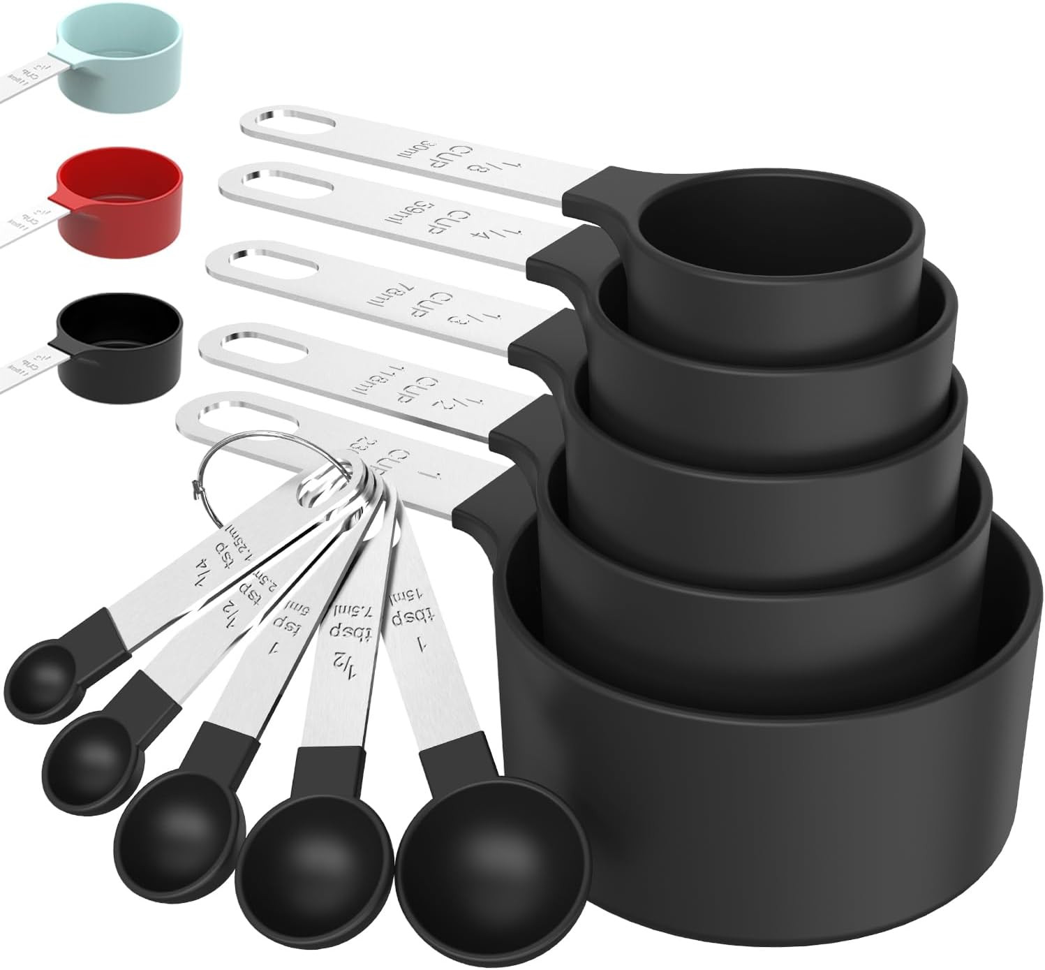 Measuring Cups & Spoons Set, Stackable Cups and Spoons, Nesting Measure Cups wit gallery