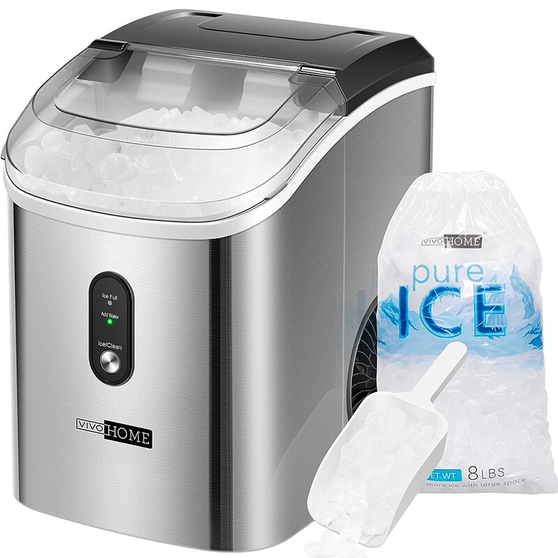 33lbs/Day Electric Chewable Nugget Ice Cube Maker Machine Self-Clean Function gallery