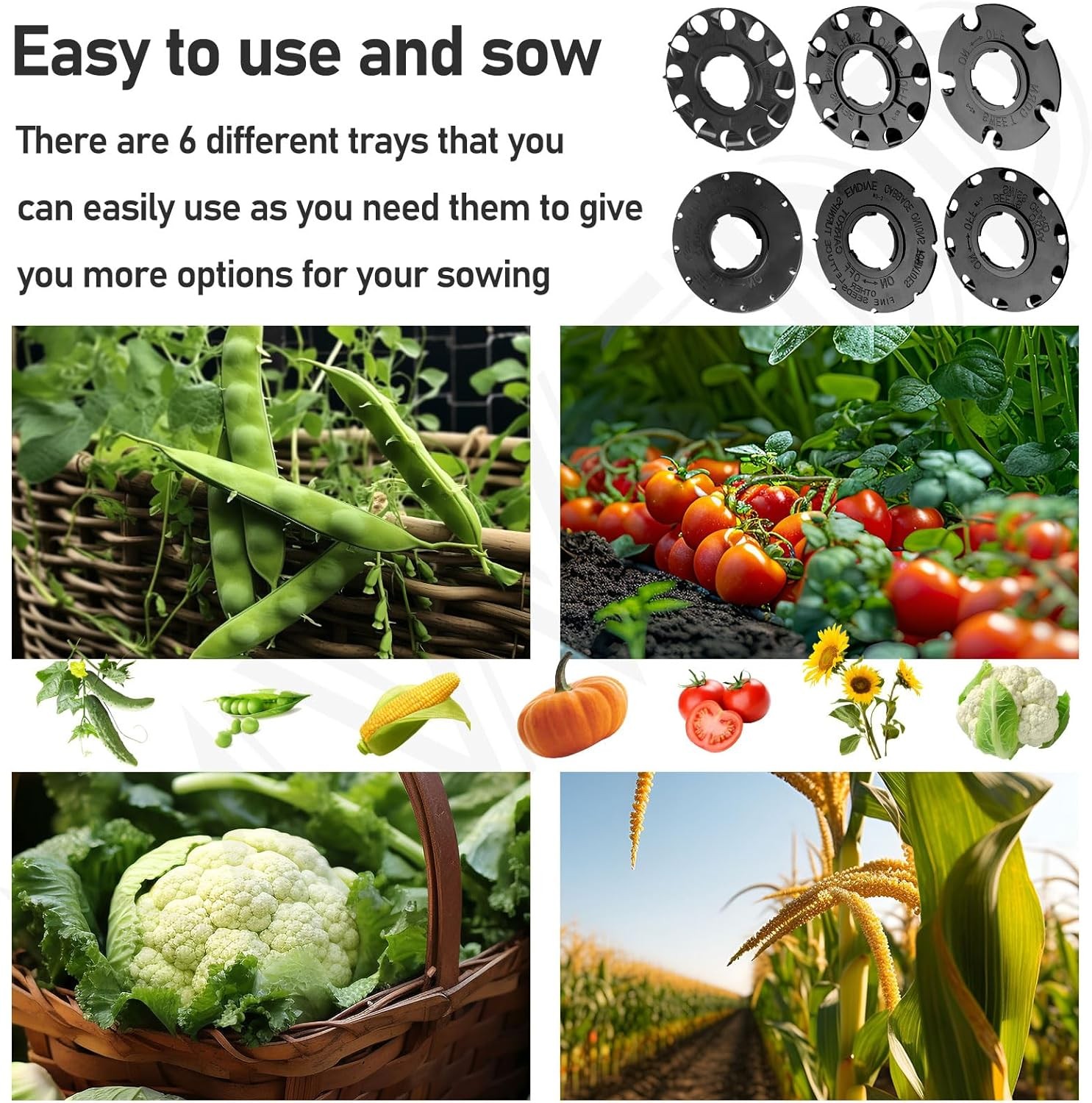 60009 Set 6 Standard Seed Plates For Earthway 1001-B Seeder W gallery