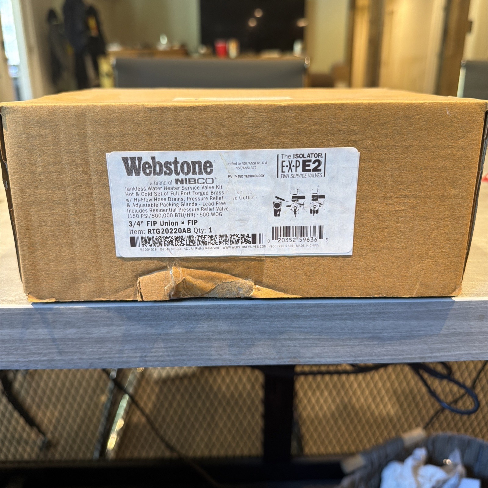 Webstone RTG20220AB Tankless Water Heater Service Valve Kit ) 3/4" ( Rheem ) gallery