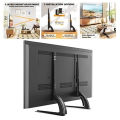 Universal TV Stand Mount for 22-65 Inch LCD/LED TVs – Height Adjustable & Strong
