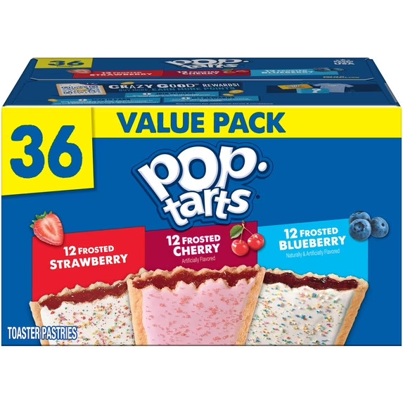 Pop-Tarts Variety Pack Toaster Pastries, Snacks Value Pack, 3.8 lb (36 Count) gallery