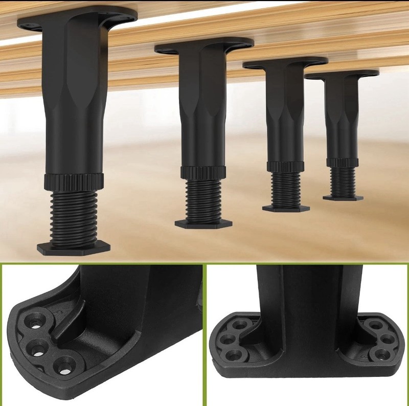 4 Pack Adjustable Support Leg Replacement for Bed Frame Wood Slats gallery