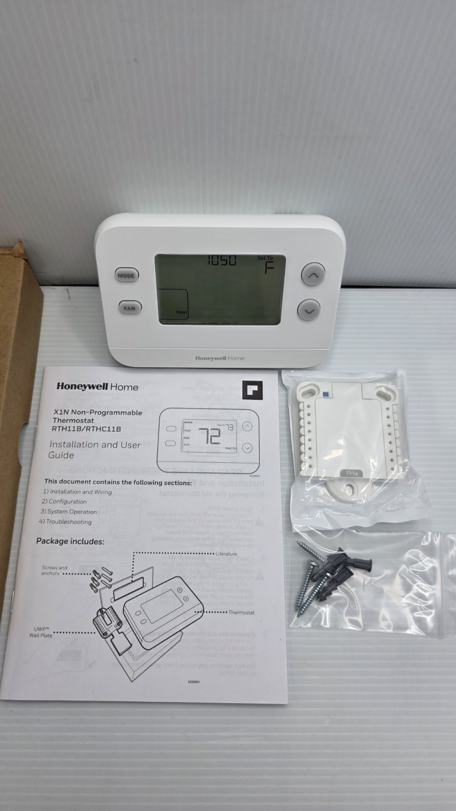 HONEYWELL HOME X1N RTH11B NON-PROGRAMMABLE THERMOSTAT SINGLE STAGE 1 HEAT 1 COOL gallery