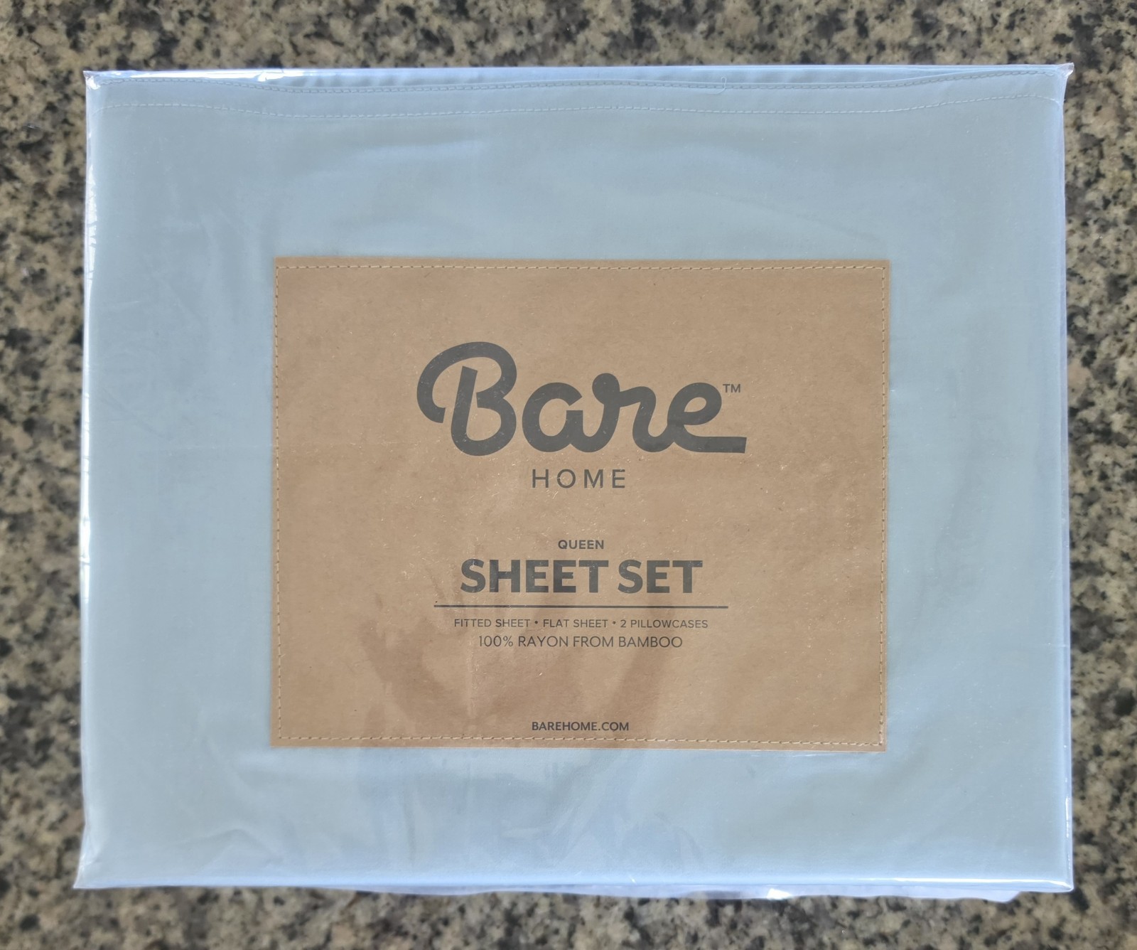 New, Bare Home Queen 100% Rayon From Bamboo 4 Pc Sheet Set Light Blue gallery