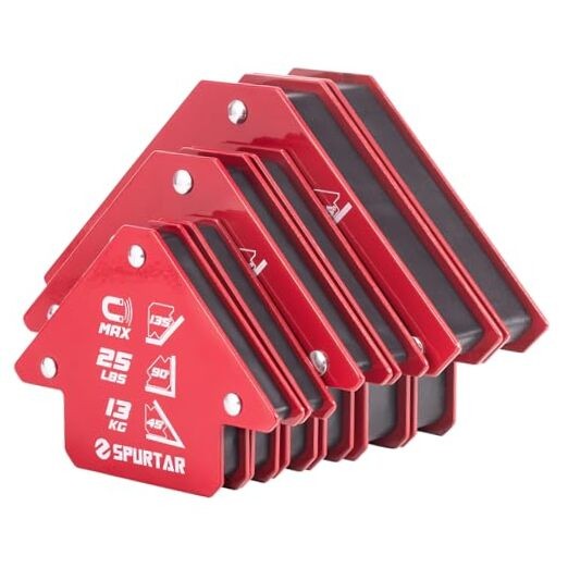 Welding Magnets 6pcs, 75lbs 2pcs 3", 2pcs 4", 2pcs 5" - 75lbs/50lbs/25lbs gallery