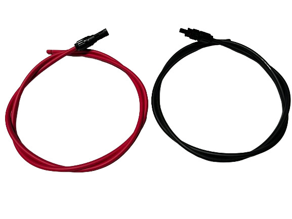 Pair Black+Red wires, Solar Panel wire 8 AWG with 2 Connectors,PT, UL listed gallery