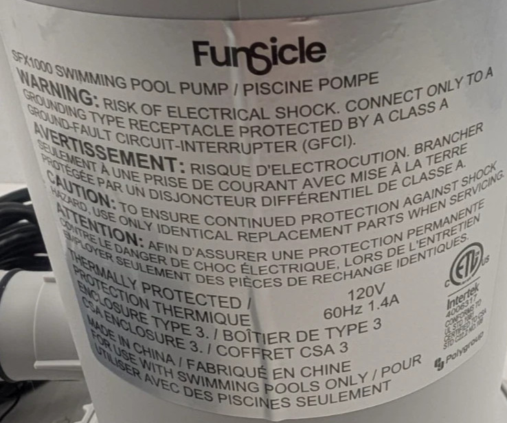Funsicle 1000 Gallon Filter Pump System Part: Service Plug gallery