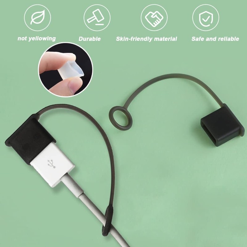 5 Pcs USB C Cable Cover + 5 USB Port Protective Cover + 5 USB C Dust Plugs Ca... gallery