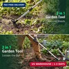 60" Weed Puller Tool with Long Handle, 2-in-1 Weed Rake & Garden Hoe, Stand Up W gallery