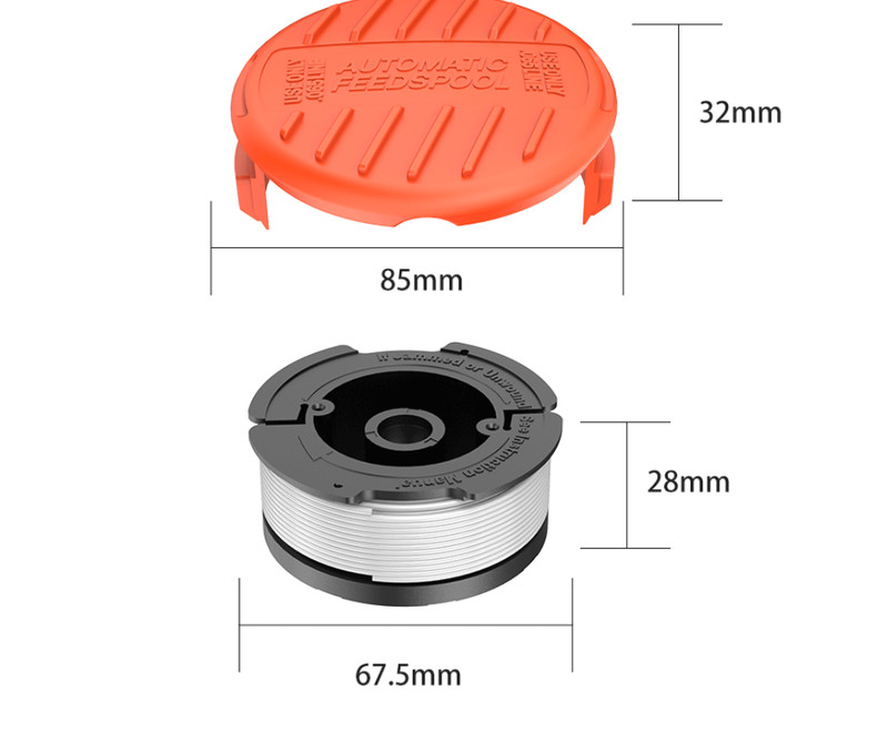 AF-100 String Trimmer Line for Black+Decker Trimmer Line 6 Spools,1 Cap,1 Spring gallery
