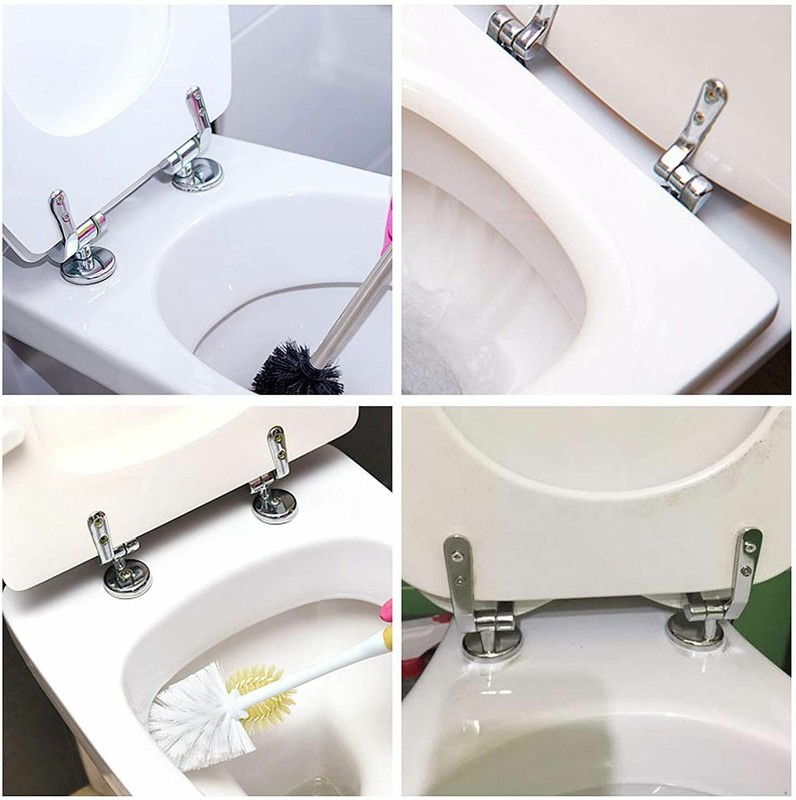 1 Pair Universal Replacement Alloy Toilet Seat Hinges Replacement Mounting Set gallery