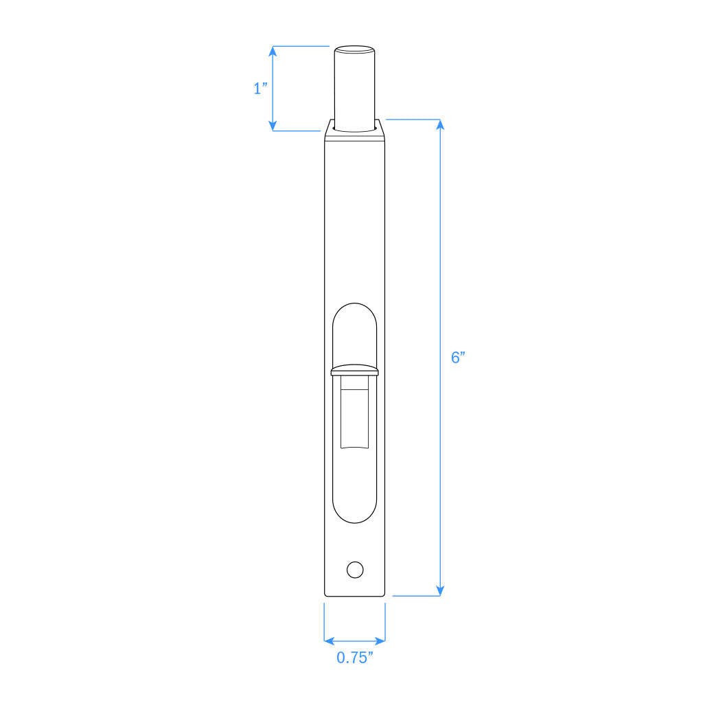 Nuk3y 6" Flush Bolt Square Corner gallery